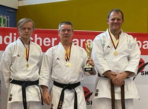 Kai Budde, Thomas Miltenburger und David Schmauch vom Karate Dojo Mainz Bretzenheim